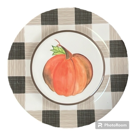 NWT | 4 Melamine Pumpkin Plates | 8” - Picture 2 of 3